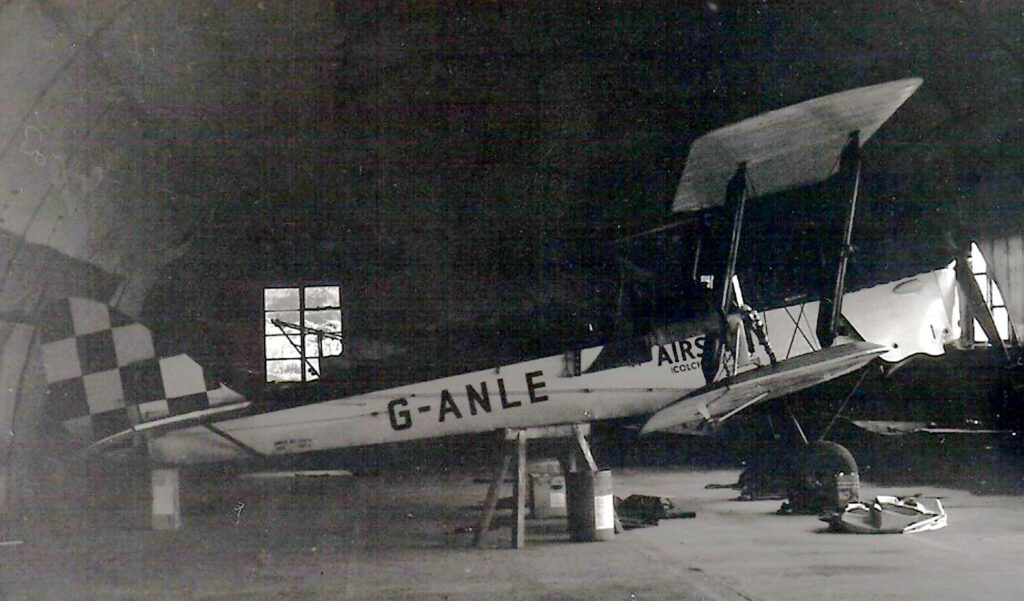 Tiger Moth NM142 as G-ANLE at Boxted Airfield July 13th 1963.
Photograpgh courtesy of Peter Fitzmaurice personal collection.