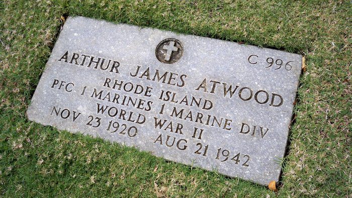Fallen comrade Pfc. Arthur J Atwood